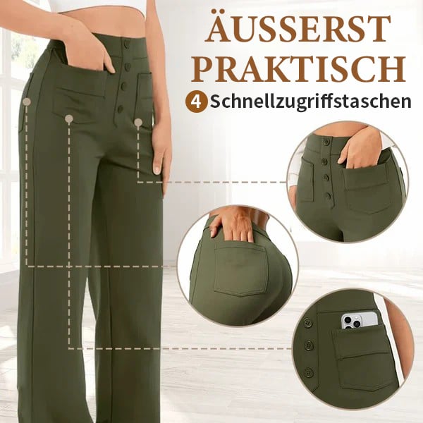 🔥GROSSER AUSVERKAUF💷Bester Preis🔥Damen Casual Hohe Taille Stretch-Hose