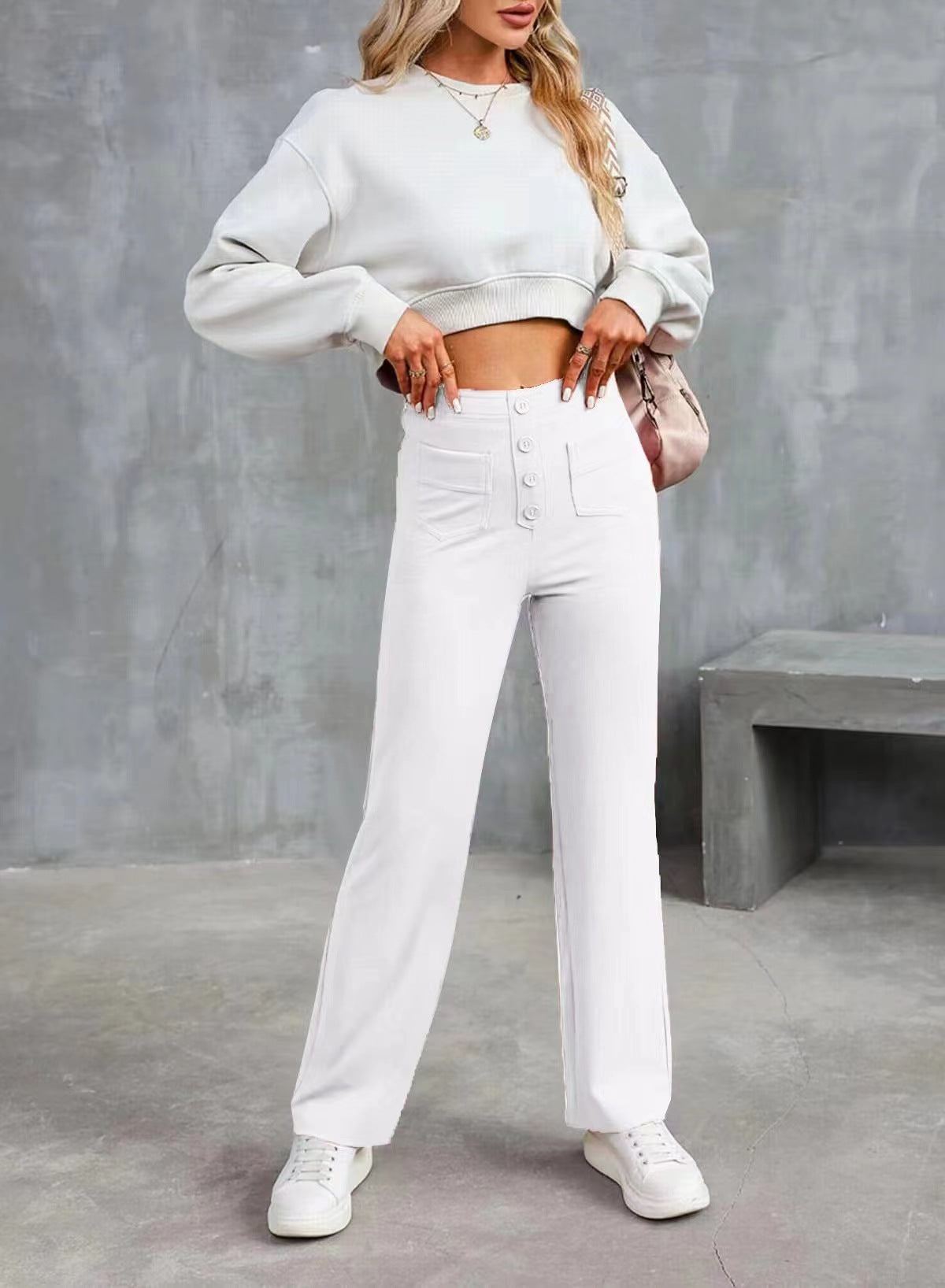🔥GROSSER AUSVERKAUF💷Bester Preis🔥Damen Casual Hohe Taille Stretch-Hose