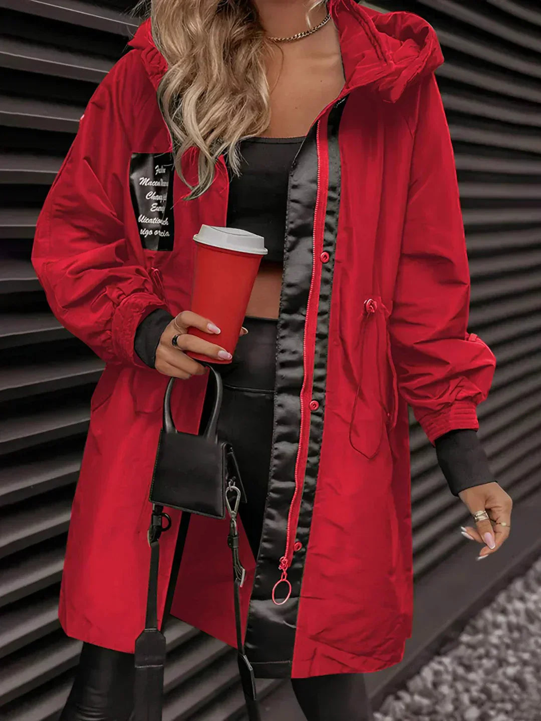 💜 LETZTER TAG DER AKTION – 50% RABATT 💜 Damenjacke mit langen Ärmeln und Kapuze