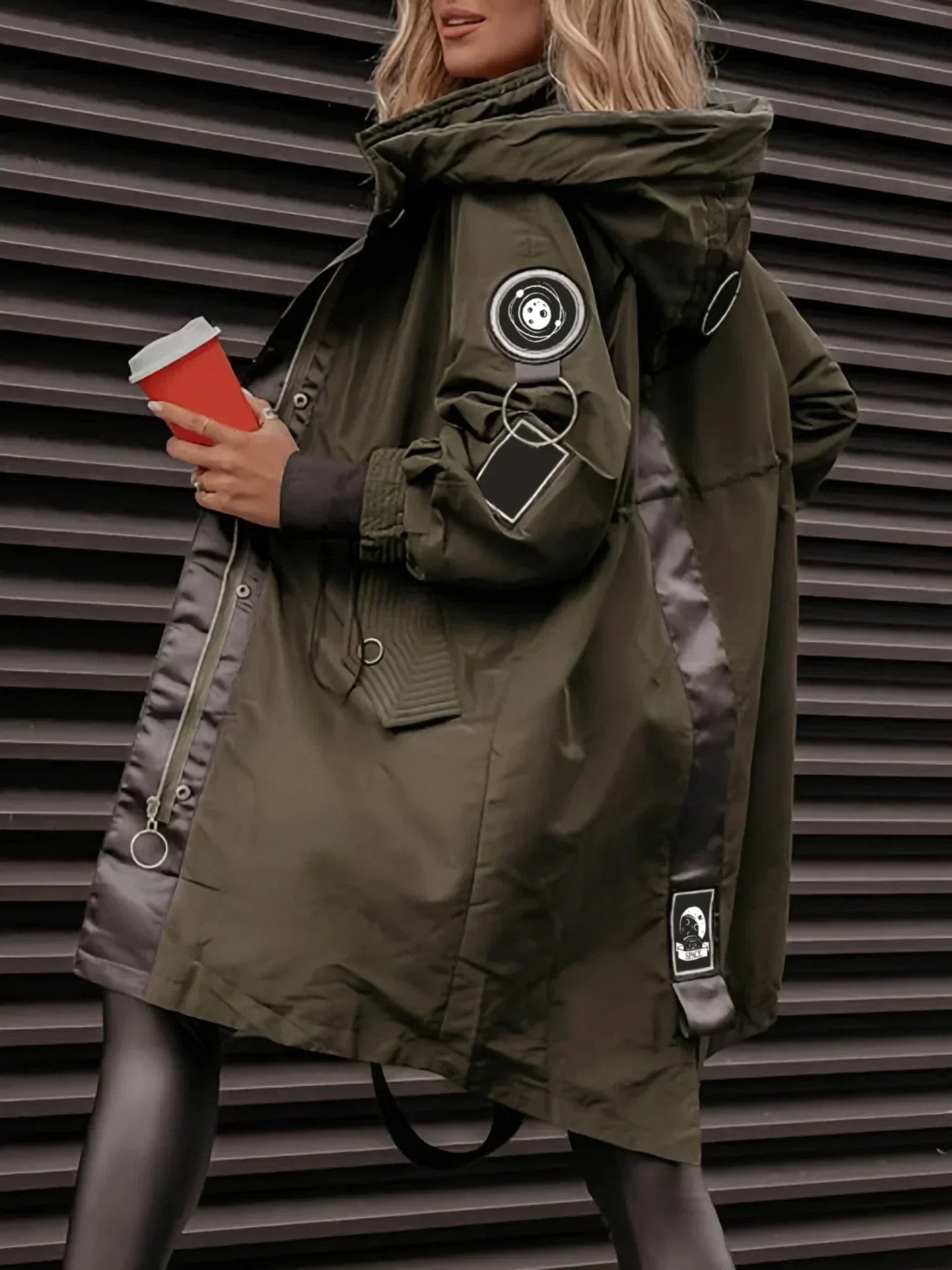 💜 LETZTER TAG DER AKTION – 50% RABATT 💜 Damenjacke mit langen Ärmeln und Kapuze
