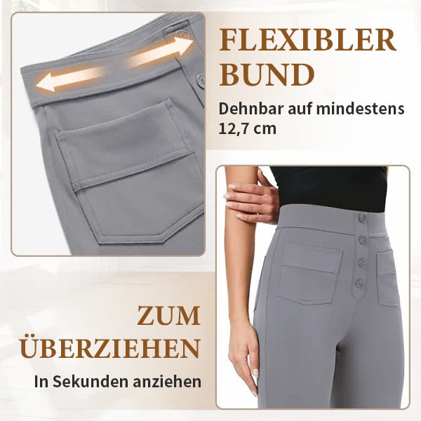 🔥GROSSER AUSVERKAUF💷Bester Preis🔥Damen Casual Hohe Taille Stretch-Hose