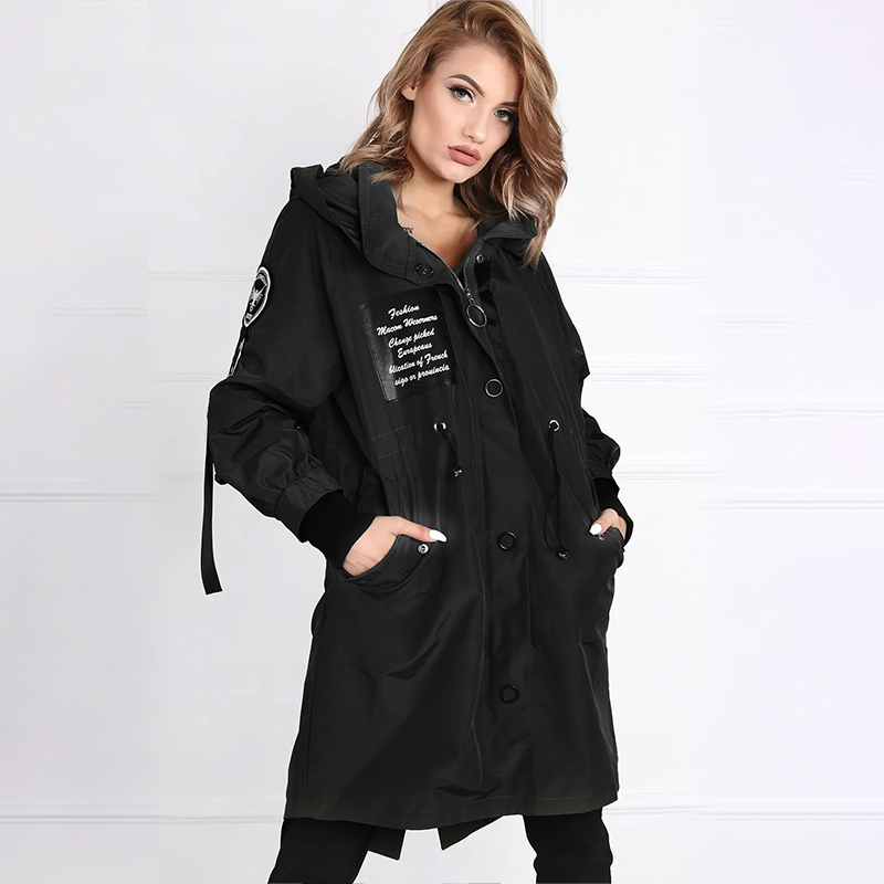 💜 LETZTER TAG DER AKTION – 50% RABATT 💜 Damenjacke mit langen Ärmeln und Kapuze