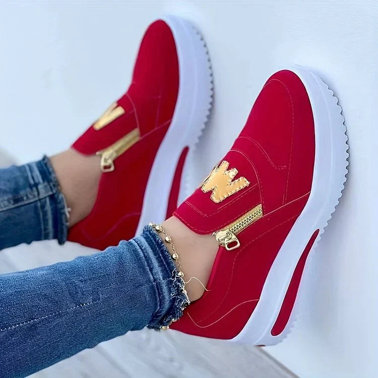 🔥2025 Heißer Verkauf🔥👍Orthopädische Plateau-Reißverschluss-Sneaker für Damen👞
