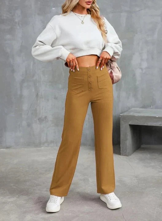 🔥GROSSER AUSVERKAUF💷Bester Preis🔥Damen Casual Hohe Taille Stretch-Hose