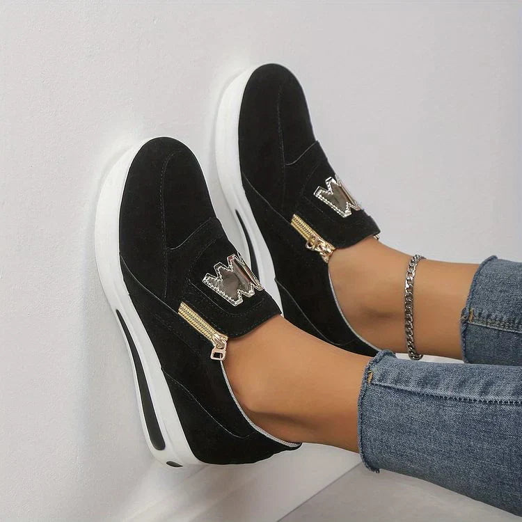 🔥2025 Heißer Verkauf🔥👍Orthopädische Plateau-Reißverschluss-Sneaker für Damen👞