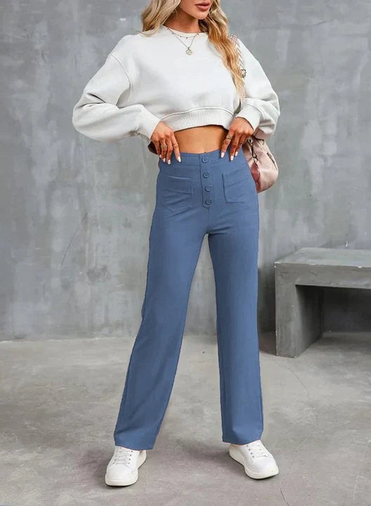 🔥GROSSER AUSVERKAUF💷Bester Preis🔥Damen Casual Hohe Taille Stretch-Hose