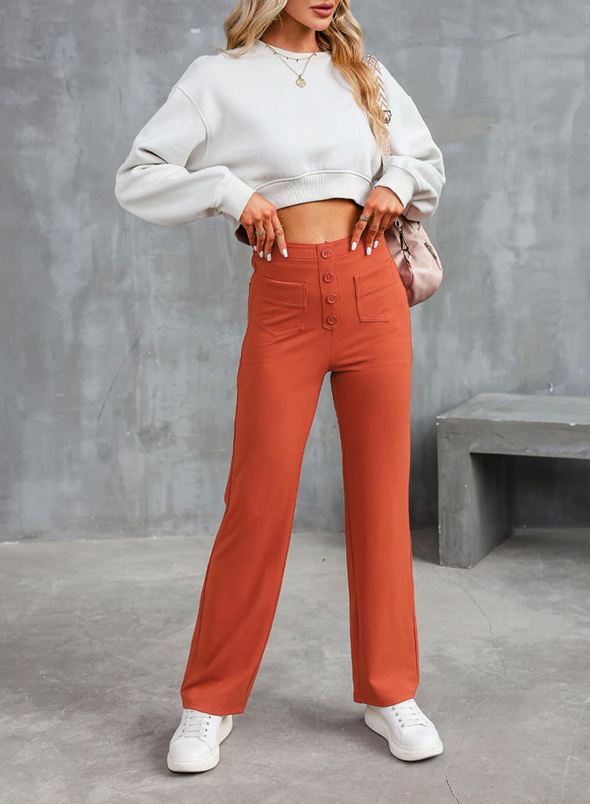 🔥GROSSER AUSVERKAUF💷Bester Preis🔥Damen Casual Hohe Taille Stretch-Hose