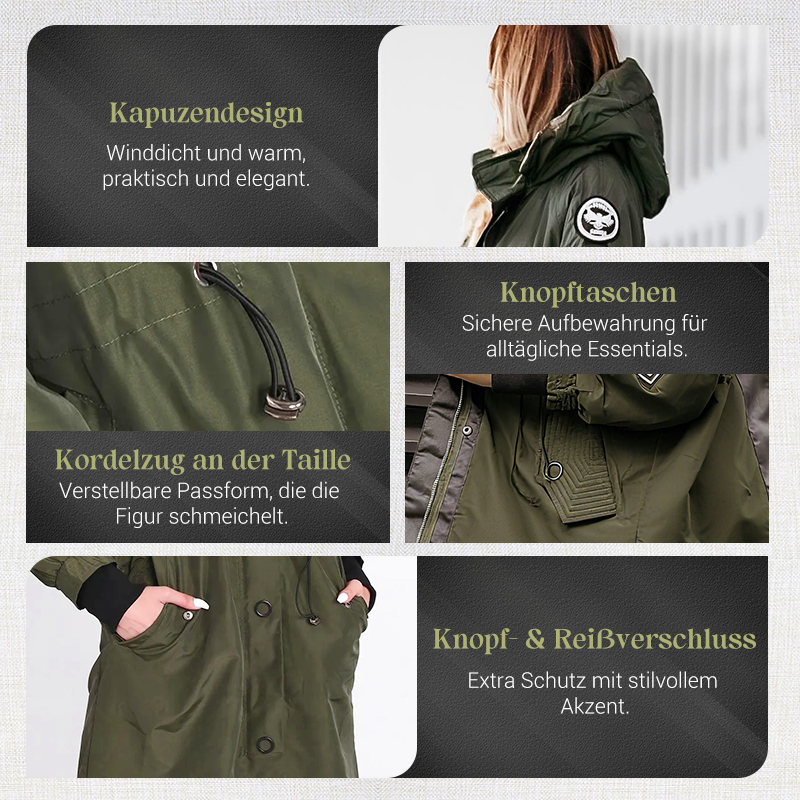 💜 LETZTER TAG DER AKTION – 50% RABATT 💜 Damenjacke mit langen Ärmeln und Kapuze