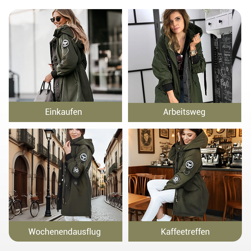 💜 LETZTER TAG DER AKTION – 50% RABATT 💜 Damenjacke mit langen Ärmeln und Kapuze