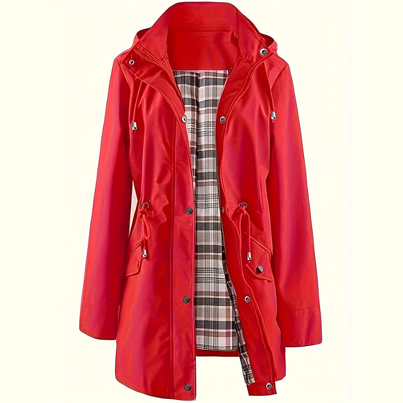 💓Neu eingetroffen 50% Rabatt☂️🌧️Einfarbige Freizeitjacken, wasser- und winddichte Mäntel, Windjacken mit Kapuze