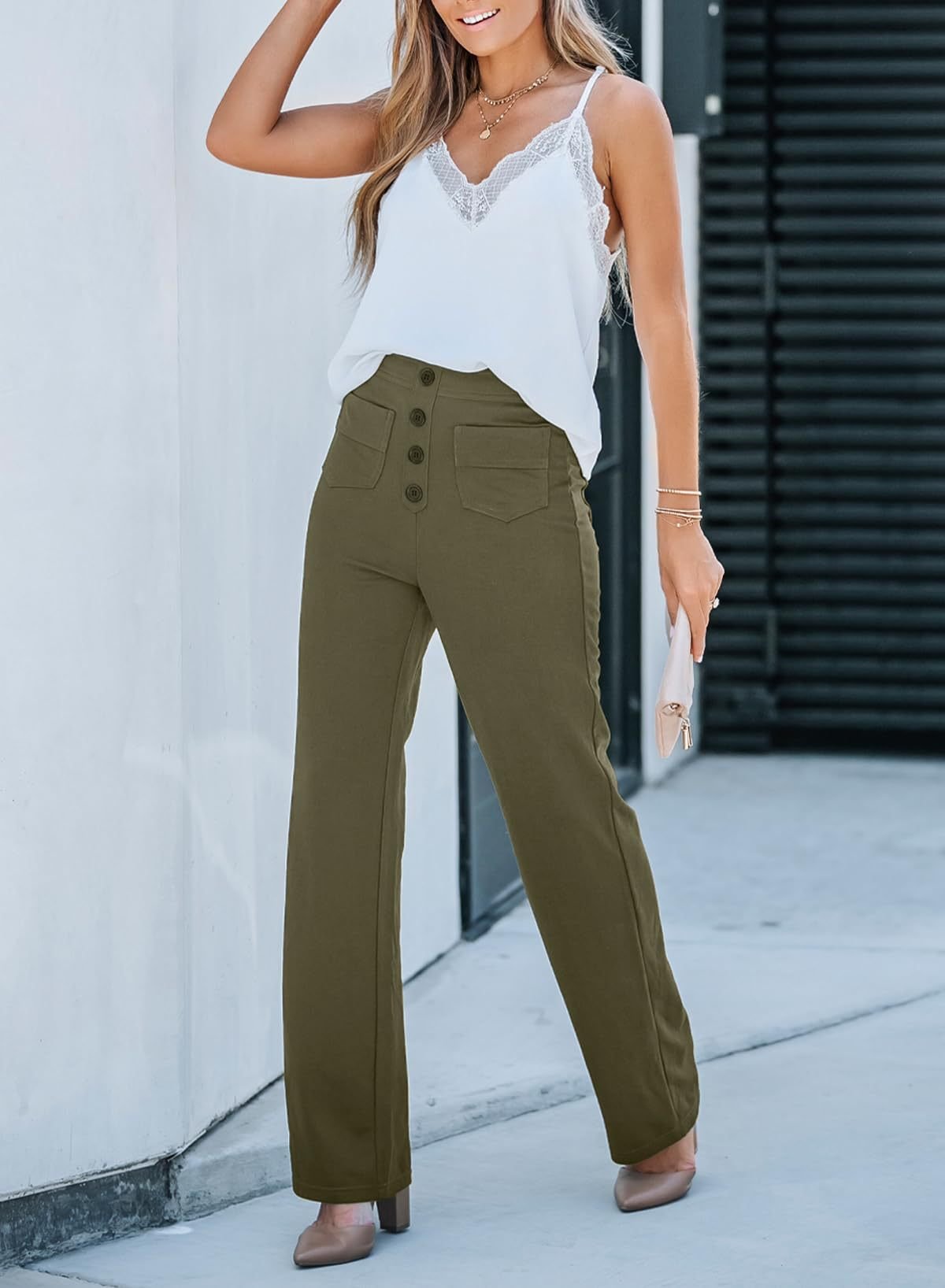 🔥GROSSER AUSVERKAUF💷Bester Preis🔥Damen Casual Hohe Taille Stretch-Hose