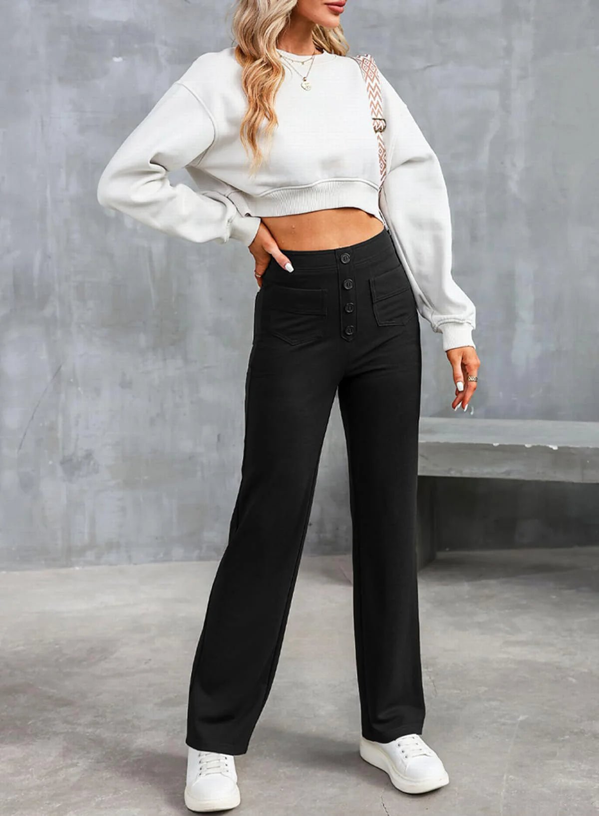 🔥GROSSER AUSVERKAUF💷Bester Preis🔥Damen Casual Hohe Taille Stretch-Hose