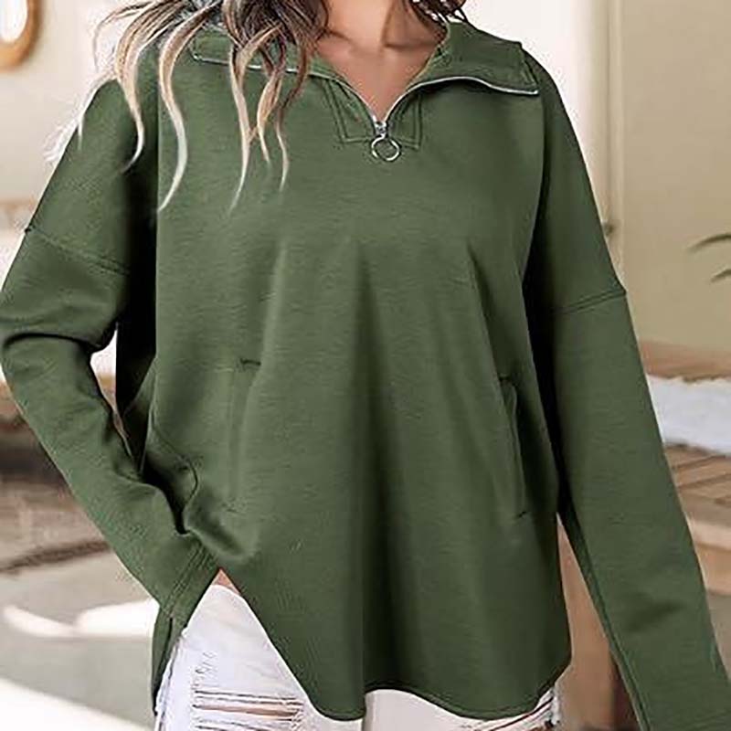 🔥50%Rabatt🔥Gemütlicher schicker Kapuzenpullover mit Reißverschluss für Damen