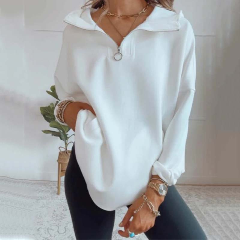🔥50%Rabatt🔥Gemütlicher schicker Kapuzenpullover mit Reißverschluss für Damen