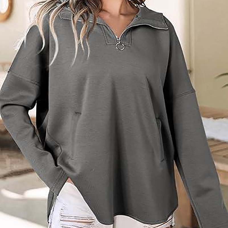 🔥50%Rabatt🔥Gemütlicher schicker Kapuzenpullover mit Reißverschluss für Damen