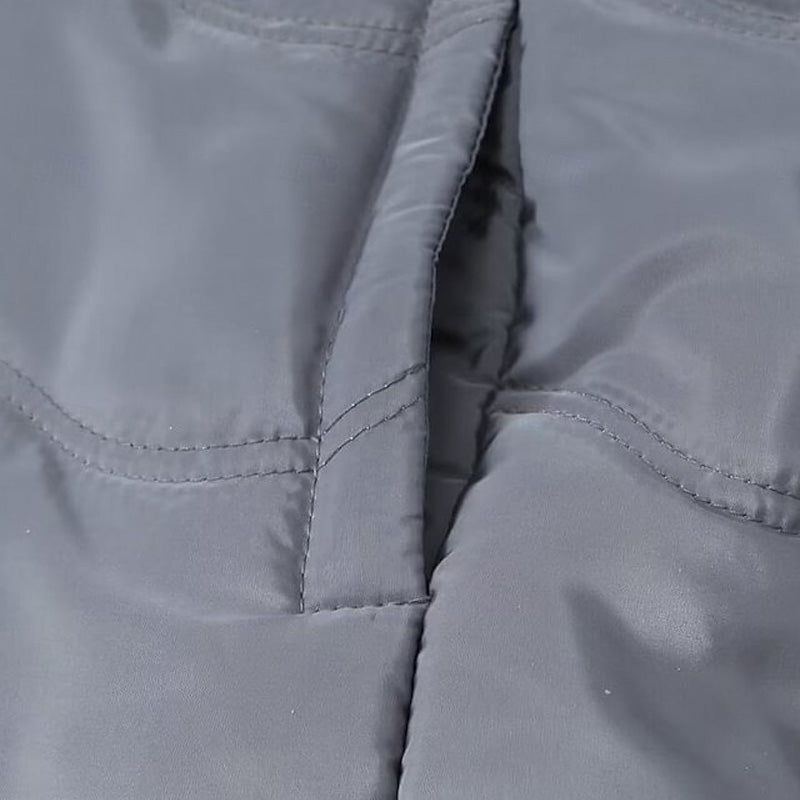 Warme Jacke mit Kapuze und Reißverschluss für Frauen