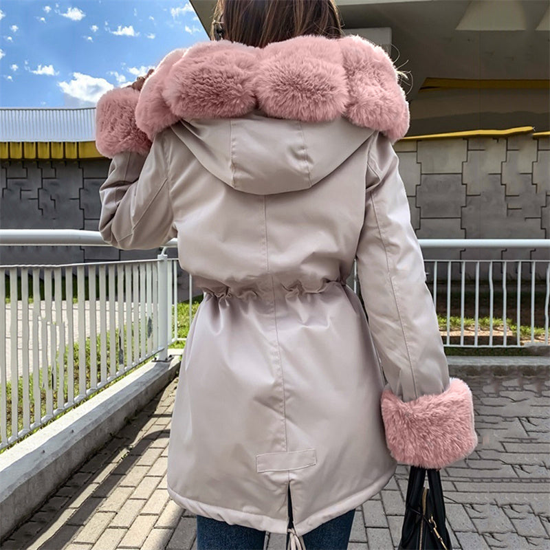 đ„Damenparka mit abnehmbarem Puffpelzkragen