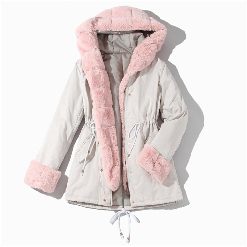 đ„Damenparka mit abnehmbarem Puffpelzkragen