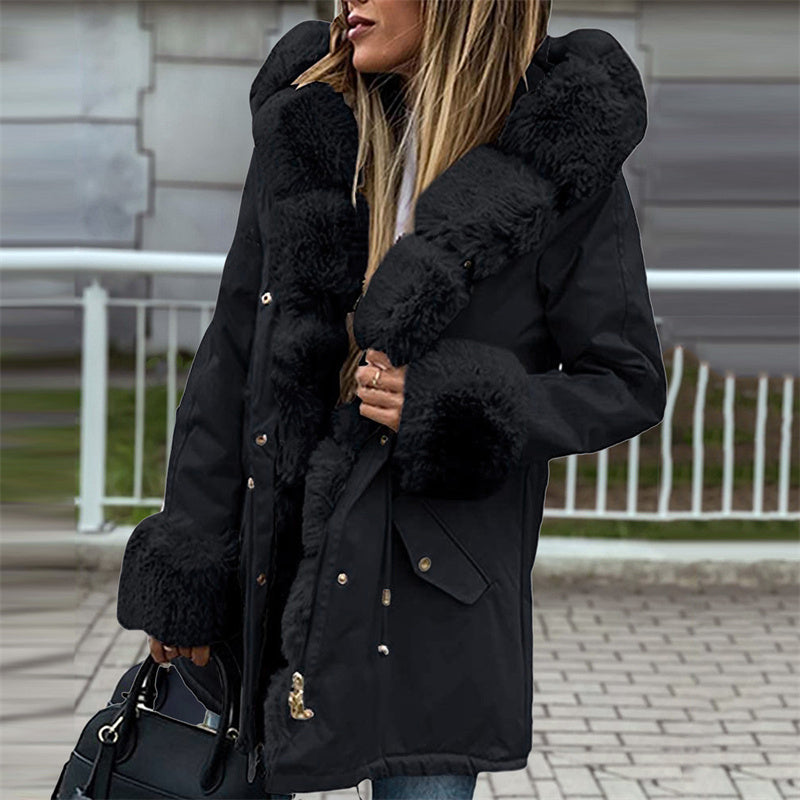 đ„Damenparka mit abnehmbarem Puffpelzkragen