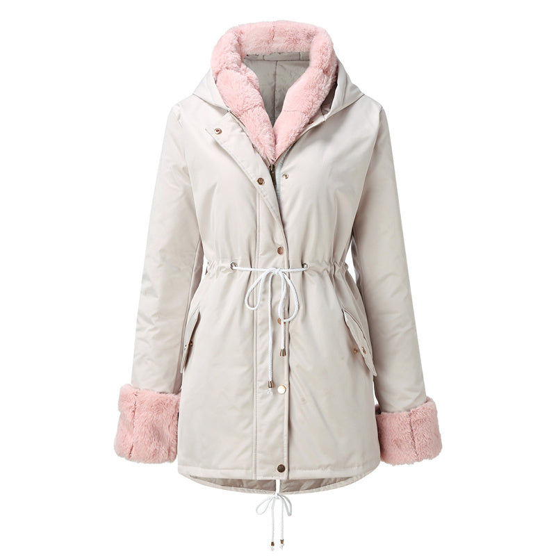 đ„Damenparka mit abnehmbarem Puffpelzkragen