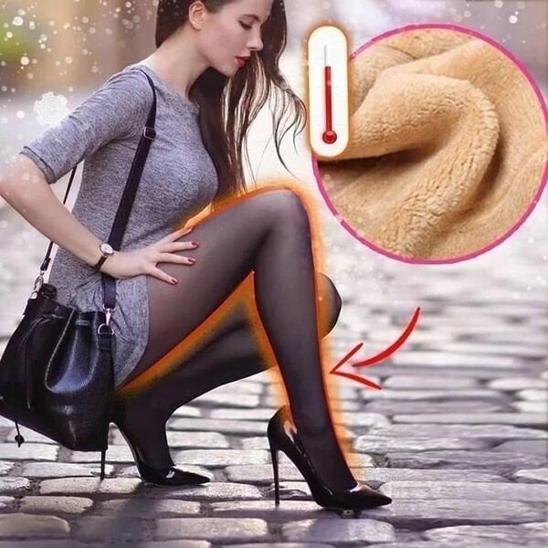 Warme, elastische Strumpfhose mit Kunst plüschfutter