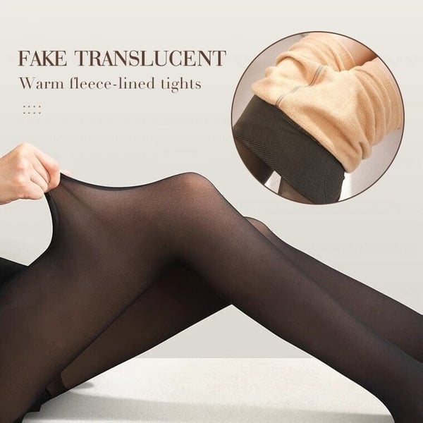 Warme, elastische Strumpfhose mit Kunst plüschfutter