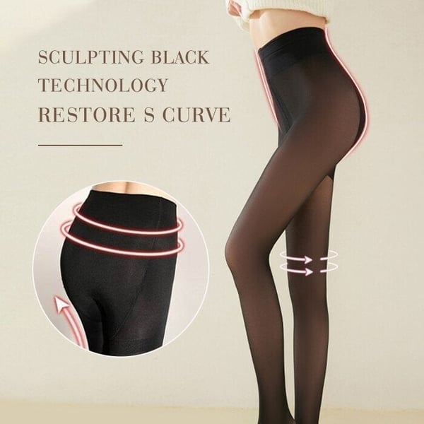 Warme, elastische Strumpfhose mit Kunst plüschfutter