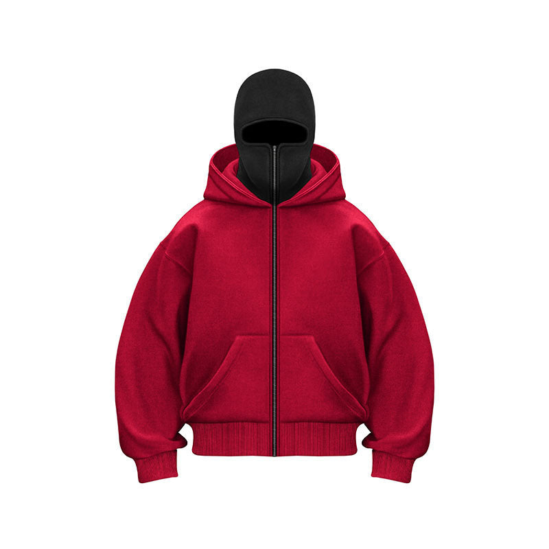 Ninja-Kapuzenpullover mit Reißverschluss für Männer und Frauen