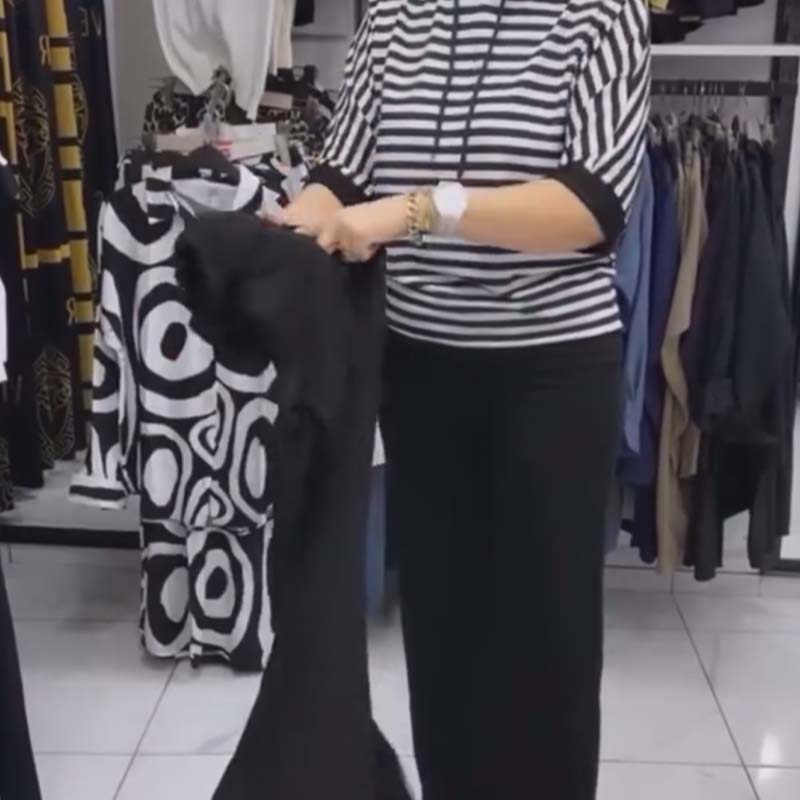 ⏳Begrenzte Zeit 50% Rabatt💥Damen-Set aus gestreiftem Oberteil und einfarbiger Hose