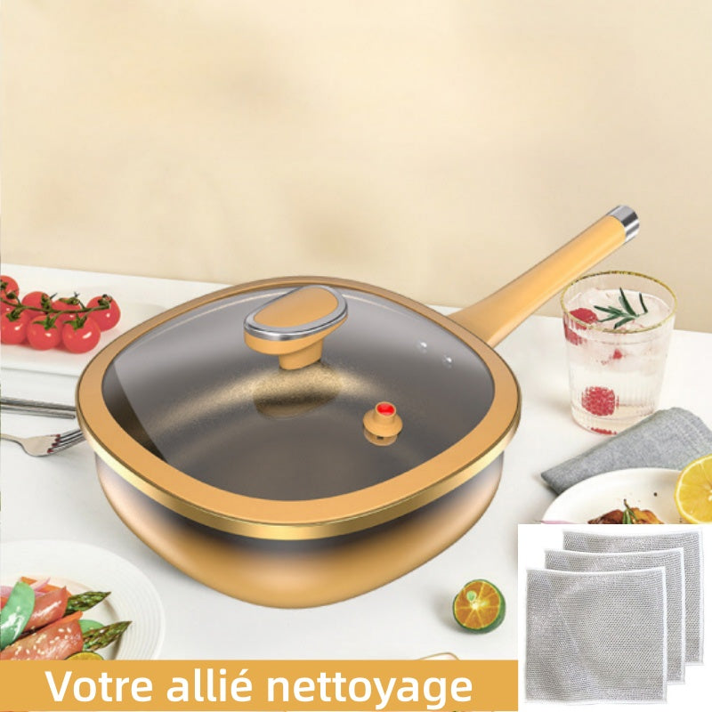 🍳✨ Antihaft-Topf aus Titanlegierung, 12 Zoll, mit Deckel 🍲💫