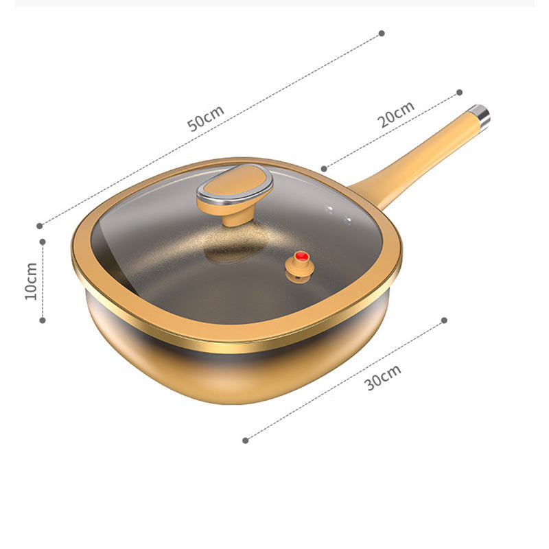 🍳✨ Antihaft-Topf aus Titanlegierung, 12 Zoll, mit Deckel 🍲💫