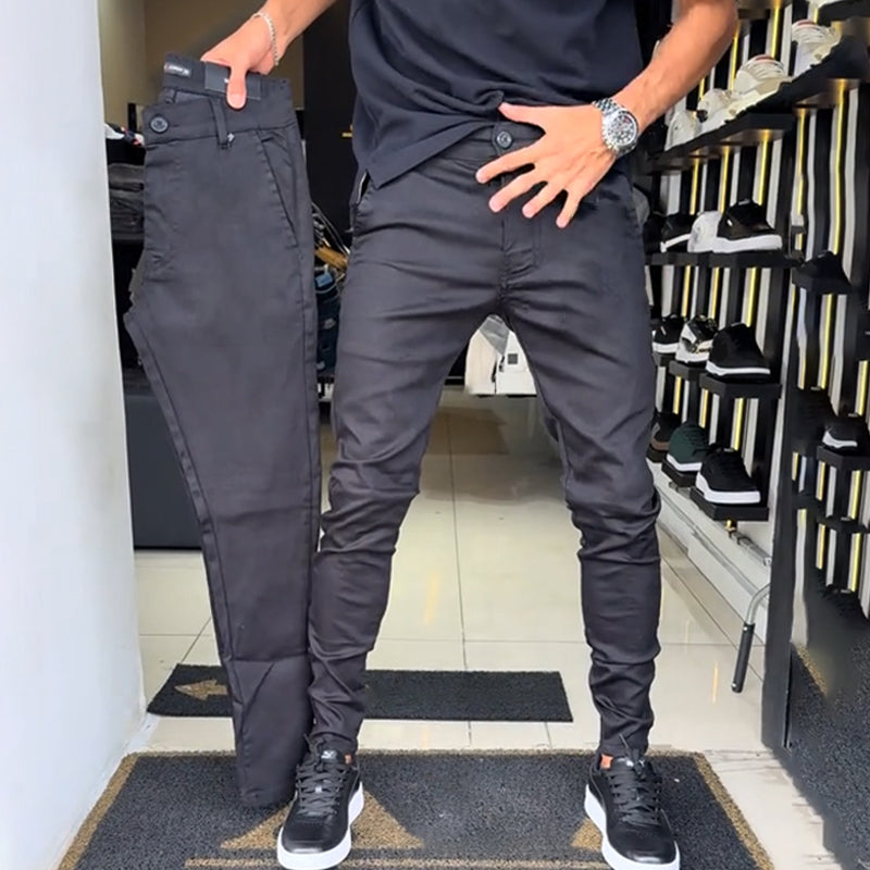 Herren Slim-Fit Freizeithose in Unifarben – Komfortabel 🧗♂️, Stylish 🛠️ & Perfekt für Jedes Outfit 🚀