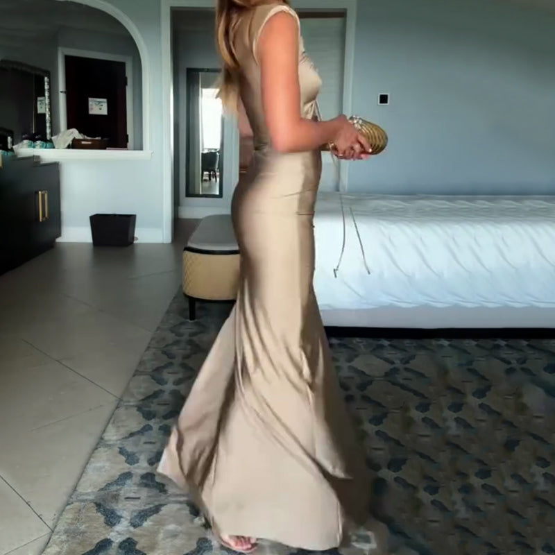 Sexy Abendkleid mit Cut-Outs und seitlichem Schlitz