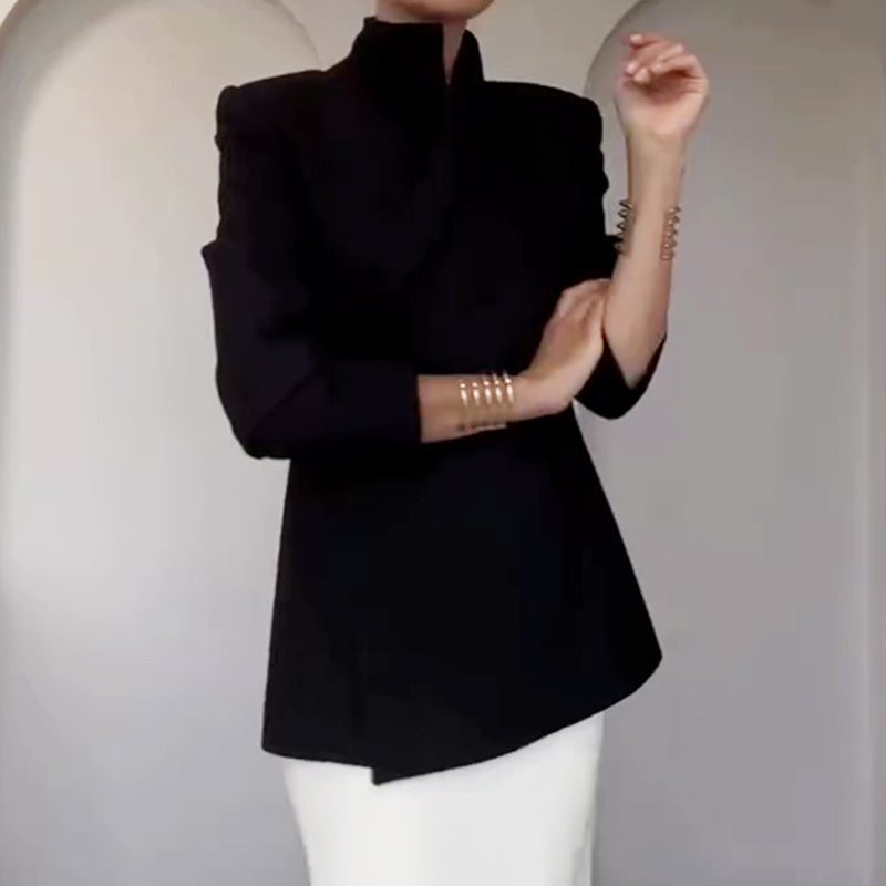Modischer einreihiger Blazer mit Reverskragen für Damen