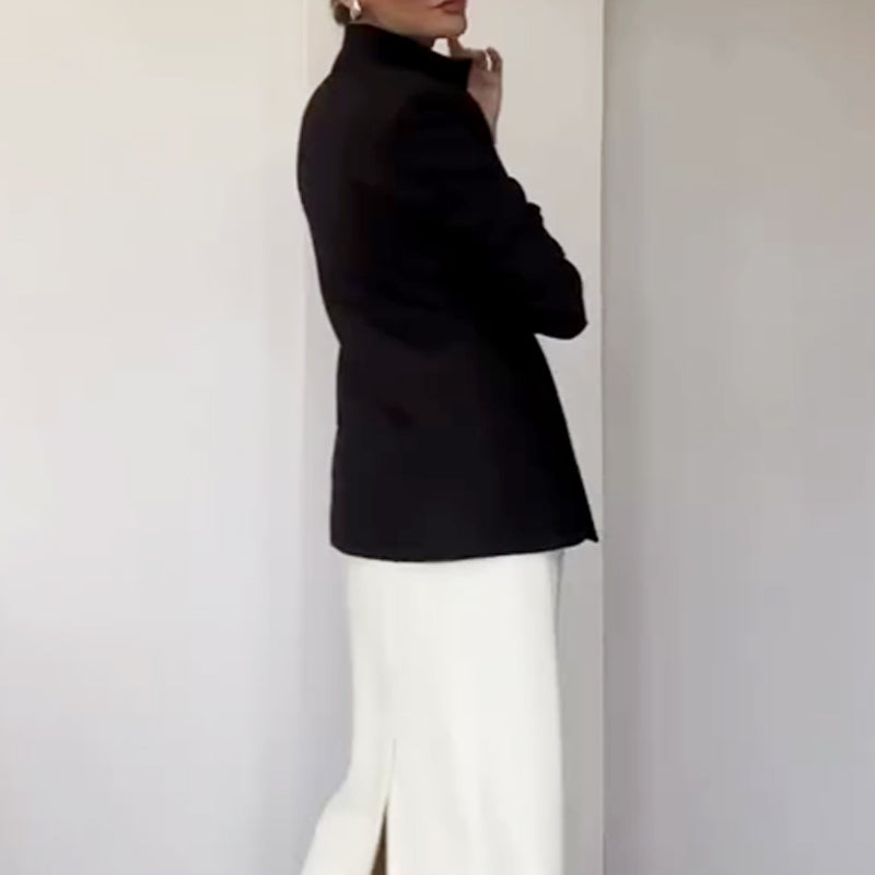 Modischer einreihiger Blazer mit Reverskragen für Damen