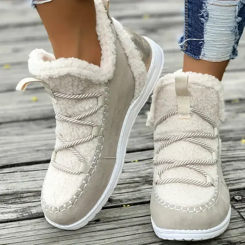 đ„Begrenzte StĂŒckzahl verfĂŒgbar 50 % Rabattđ„Bequeme, lĂ€ssige Damen-Schneestiefel in halber WadenlĂ€nge