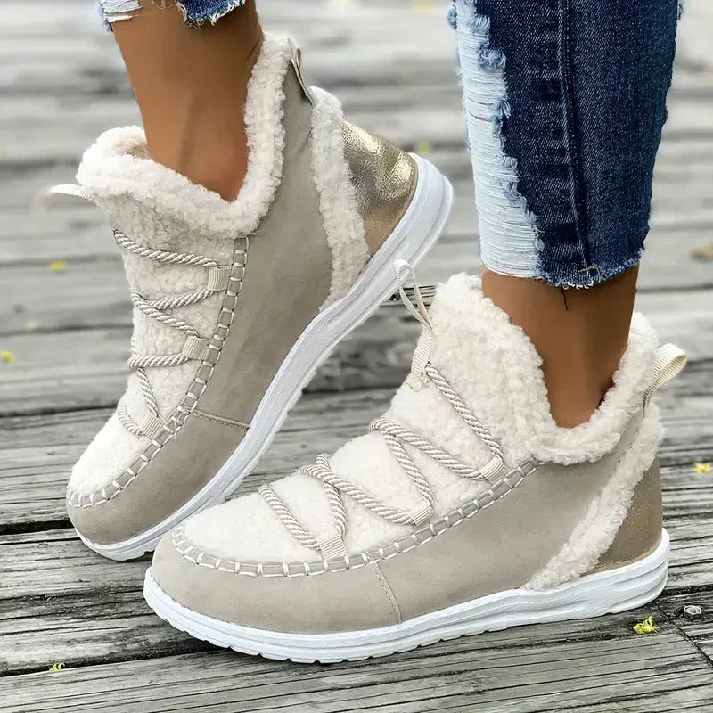 đ„Begrenzte StĂŒckzahl verfĂŒgbar 50 % Rabattđ„Bequeme, lĂ€ssige Damen-Schneestiefel in halber WadenlĂ€nge