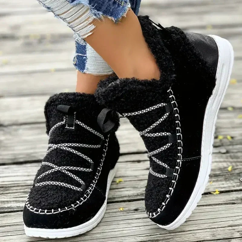 đ„Begrenzte StĂŒckzahl verfĂŒgbar 50 % Rabattđ„Bequeme, lĂ€ssige Damen-Schneestiefel in halber WadenlĂ€nge