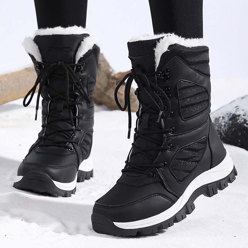 🔥Begrenzte Stückzahl verfügbar 50% Rabatt🔥Warme, knöchelhohe Schneestiefel zum Schnüren für Damen