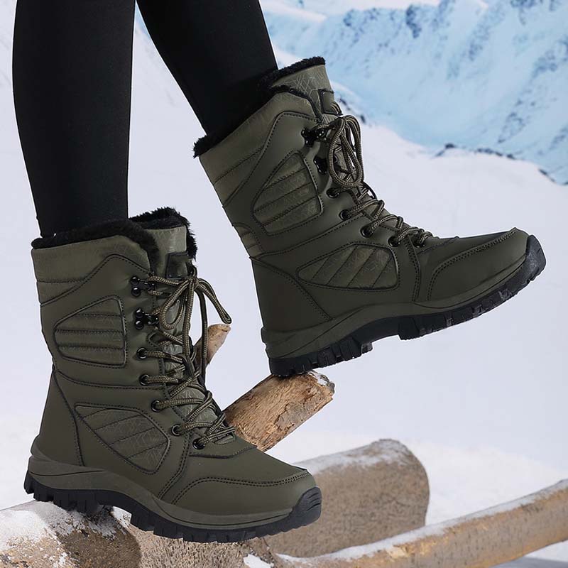 🔥Begrenzte Stückzahl verfügbar 50% Rabatt🔥Warme, knöchelhohe Schneestiefel zum Schnüren für Damen