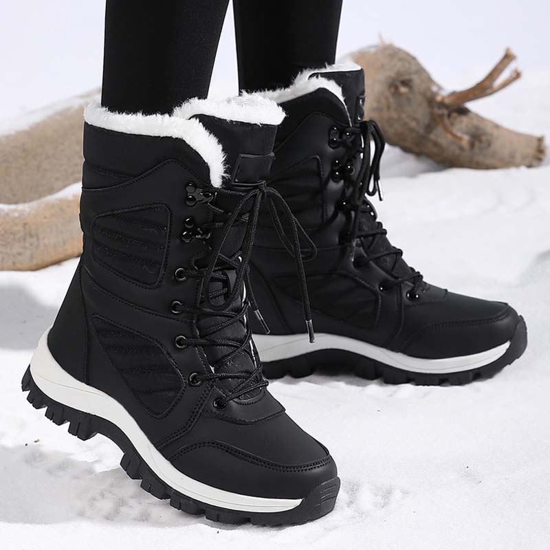 🔥Begrenzte Stückzahl verfügbar 50% Rabatt🔥Warme, knöchelhohe Schneestiefel zum Schnüren für Damen