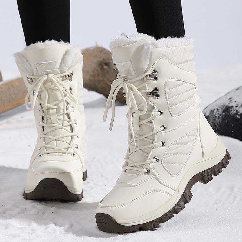 🔥Begrenzte Stückzahl verfügbar 50% Rabatt🔥Warme, knöchelhohe Schneestiefel zum Schnüren für Damen