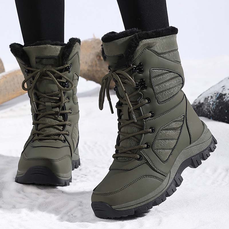 🔥Begrenzte Stückzahl verfügbar 50% Rabatt🔥Warme, knöchelhohe Schneestiefel zum Schnüren für Damen