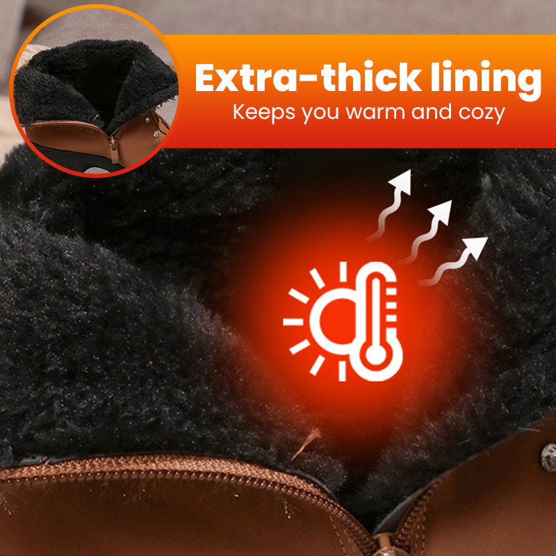 đ˘50% RABATT!!!â°Warm gefĂźtterte Damenstiefeletten mit Blockabsatz