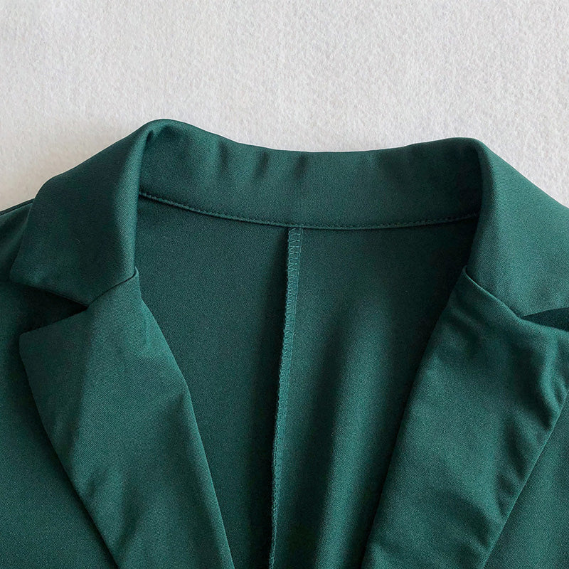 💖Damen Business Solid Blazer & Hose 2-teiliges Set