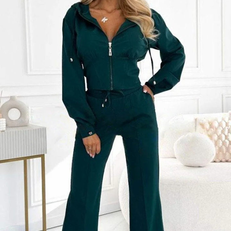 ✨ 50% Rabatt: Damen 2-teiliges Full Zip-Up Trainingsanzug-Set! 🎄🎅