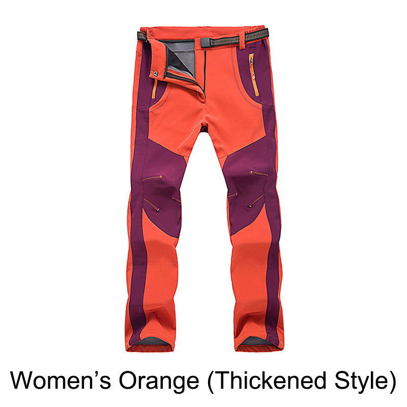 Winddichte, wasserdichte, warme Wanderhose mit elastischem Bund
