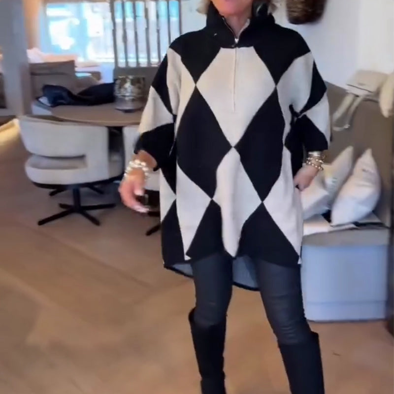 🔥Damen lockeres Stepp-Sweatshirt mit kurzen Ärmeln und halbem Reißverschluss