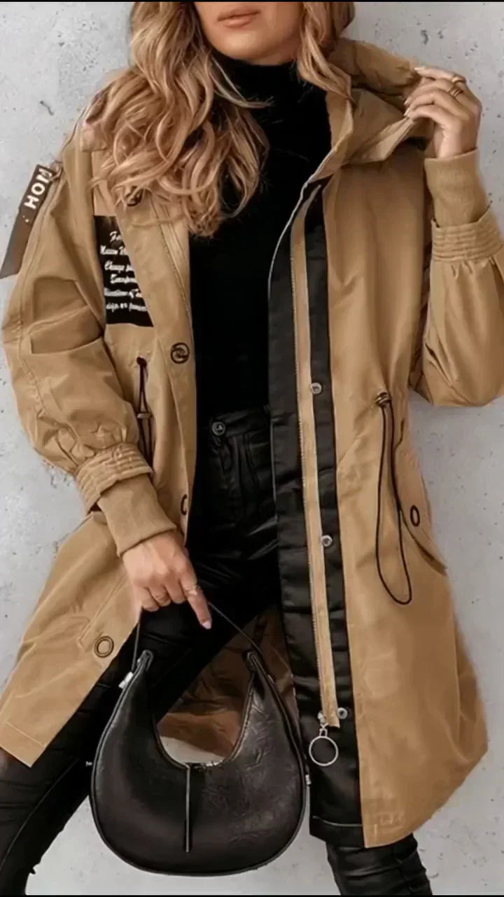 💜 LETZTER TAG DER AKTION – 50% RABATT 💜 Damenjacke mit langen Ärmeln und Kapuze