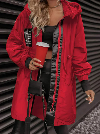 💜 LETZTER TAG DER AKTION – 50% RABATT 💜 Damenjacke mit langen Ärmeln und Kapuze